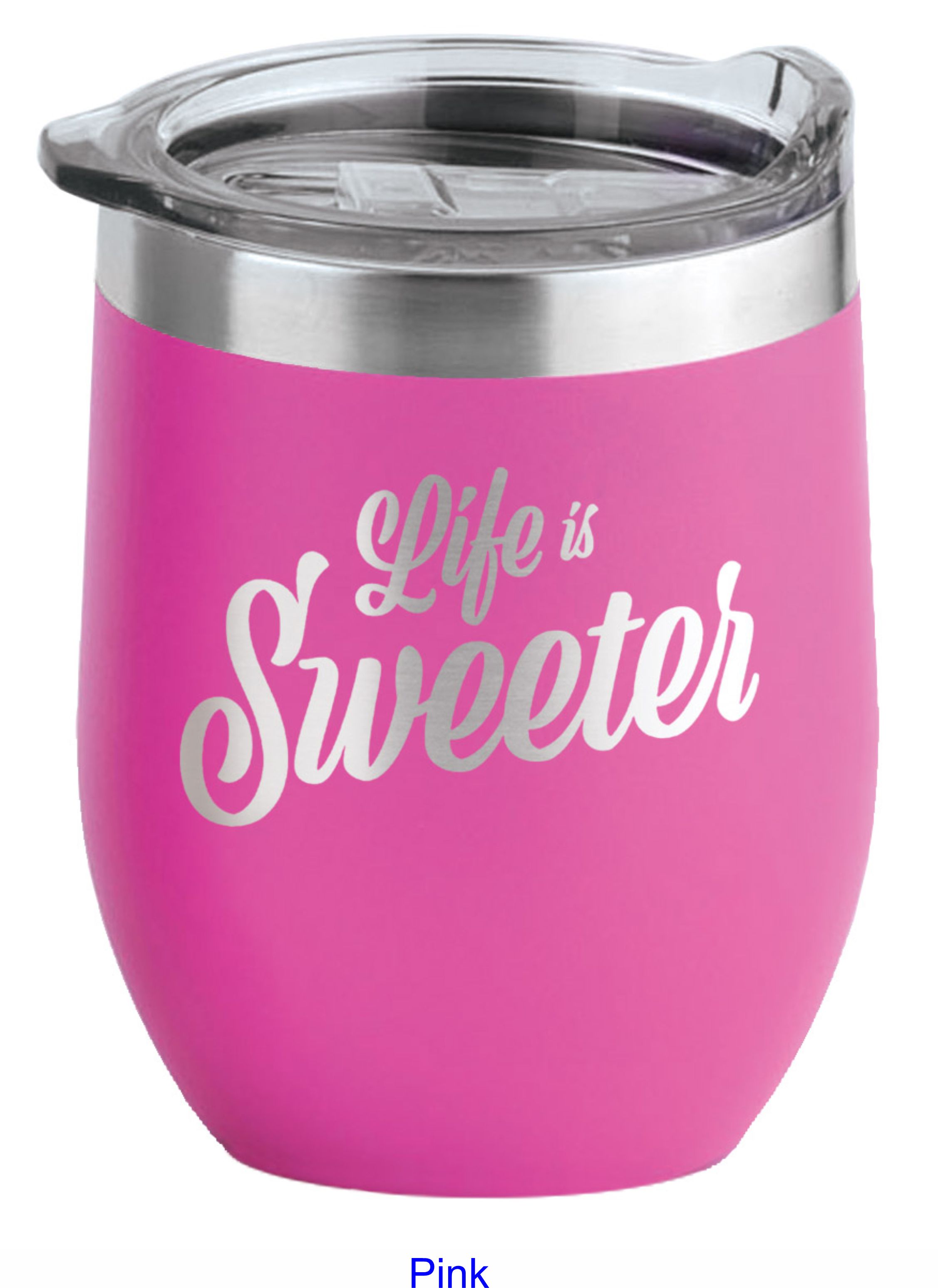 16 Oz. Tahoe Stemless Wine Glass w/Lid Stainless Steel 1