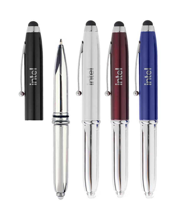 Union Printed - Impress Stylus Lightup Ballpoint Metal Pen 1