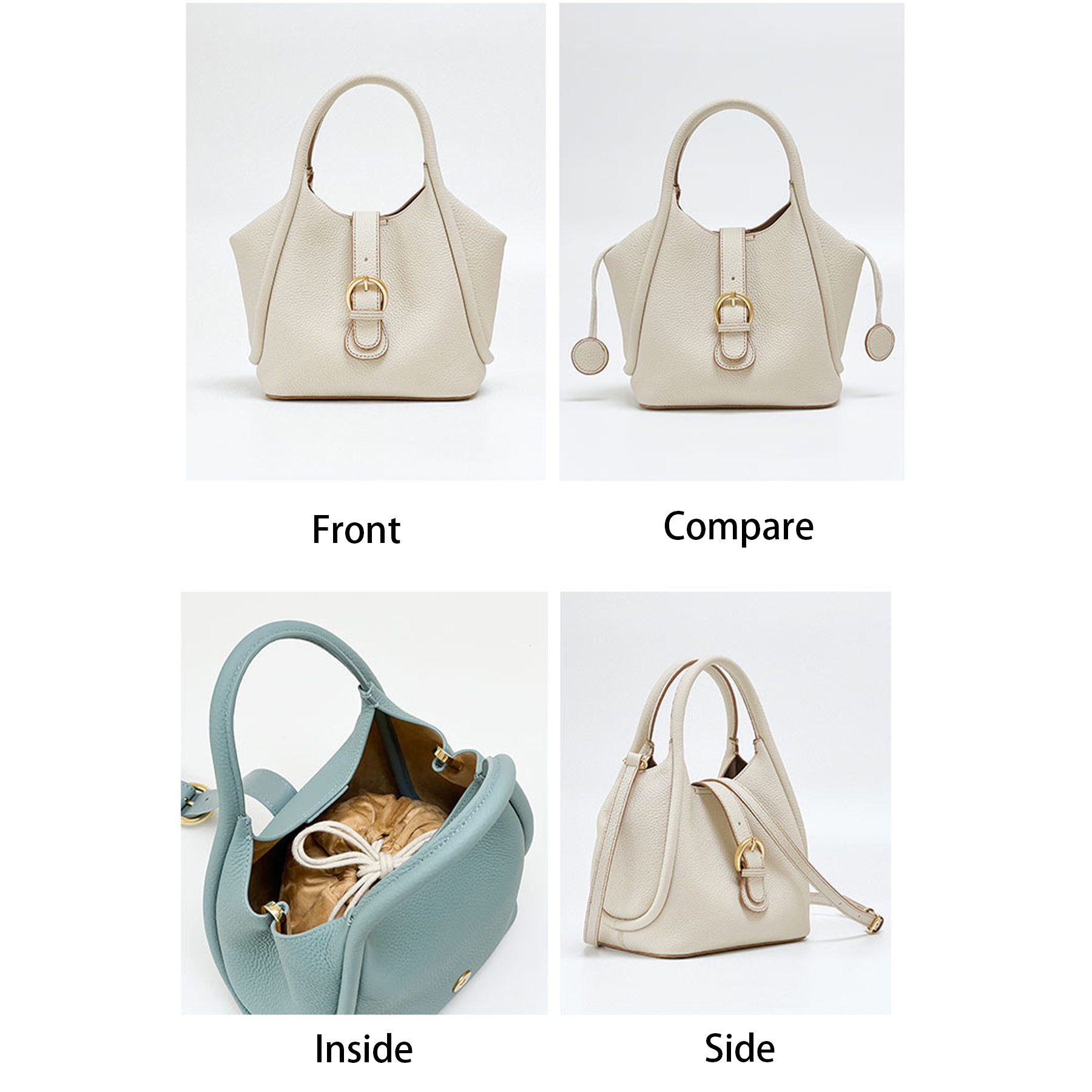 Genuine Leather Simple geometric shoulder cross-body bag 5