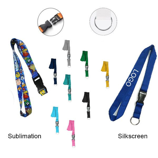 3/4" Polyester Lanyard W/ Split Ring and Buckle (Sublimation) 2
