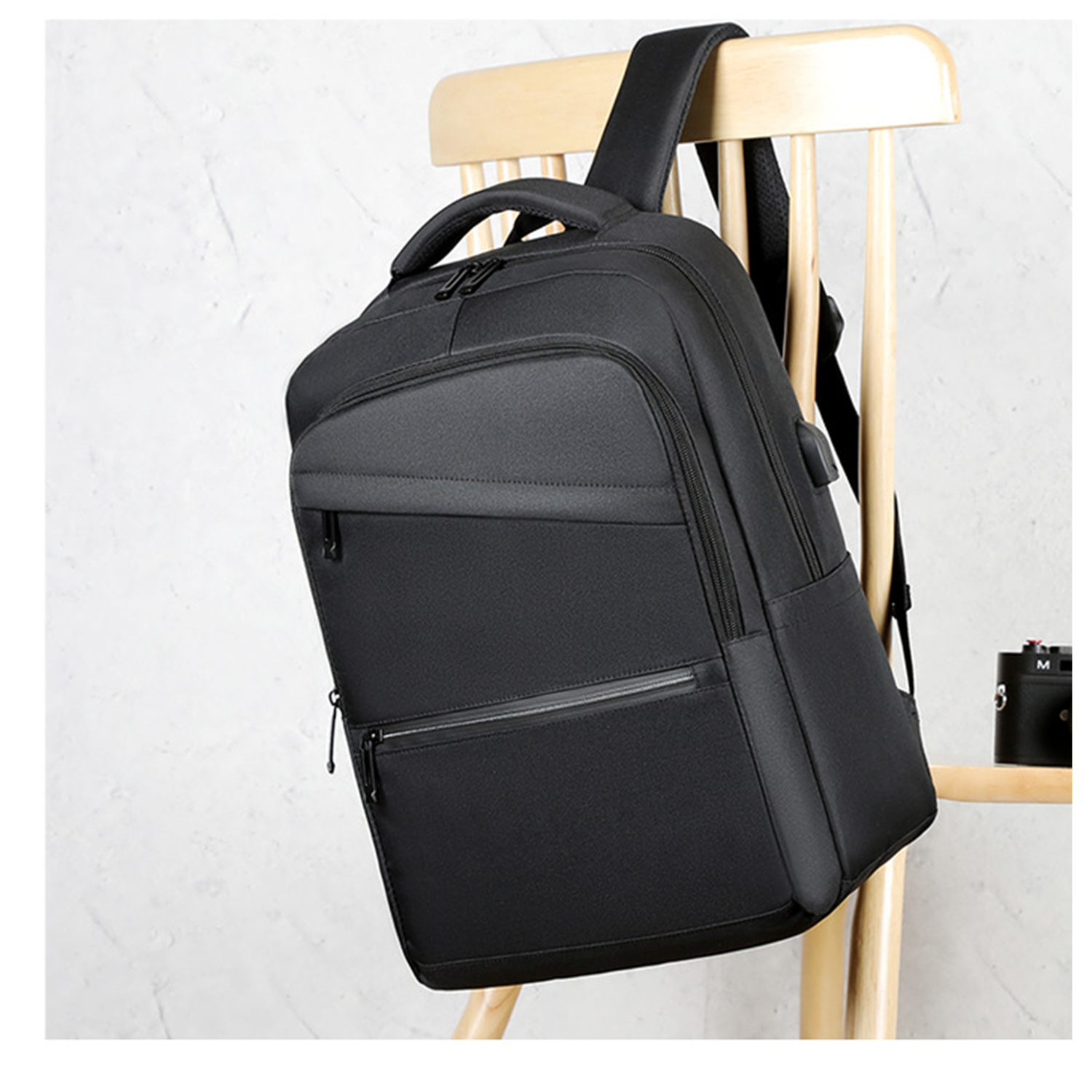 Oxfors Waterproof Backpack With Usb Charging Port 3