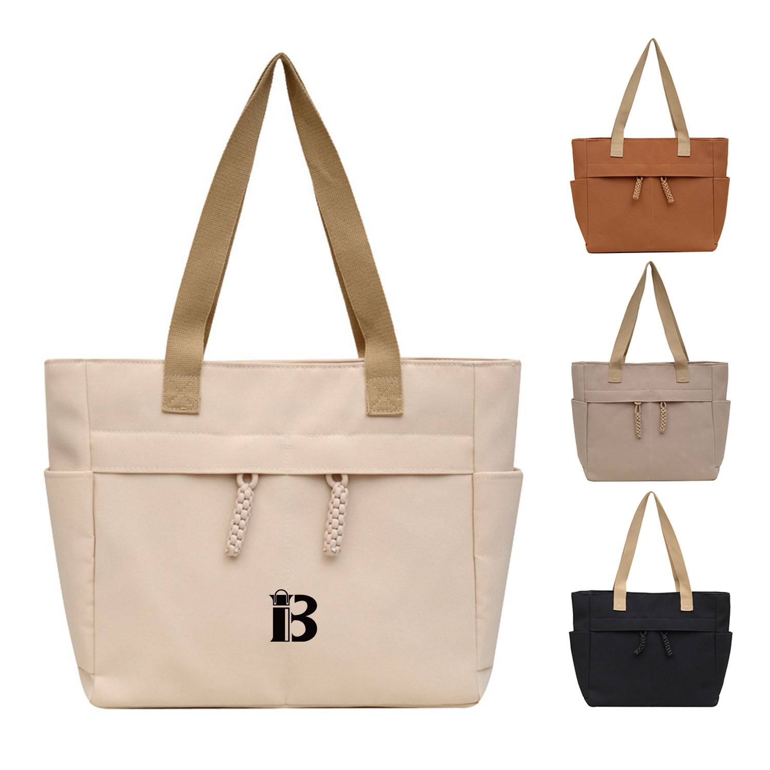 Foldable Tote Bag W/ Zipper, custom tote bag with logo imprint 4