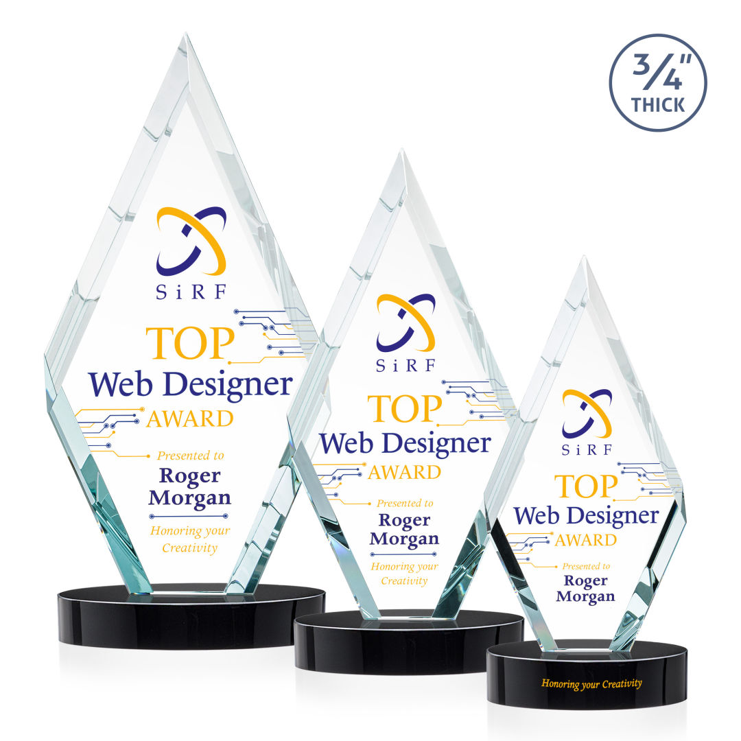 Richmond VividPrint™ Award on Alberton Base - Black