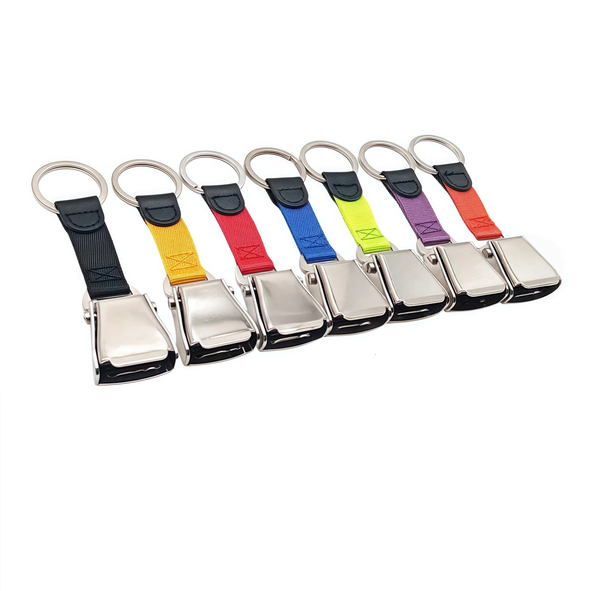 MOQ Authentic Airplane Seatbelt Keychain Travel Luggage Tag 2