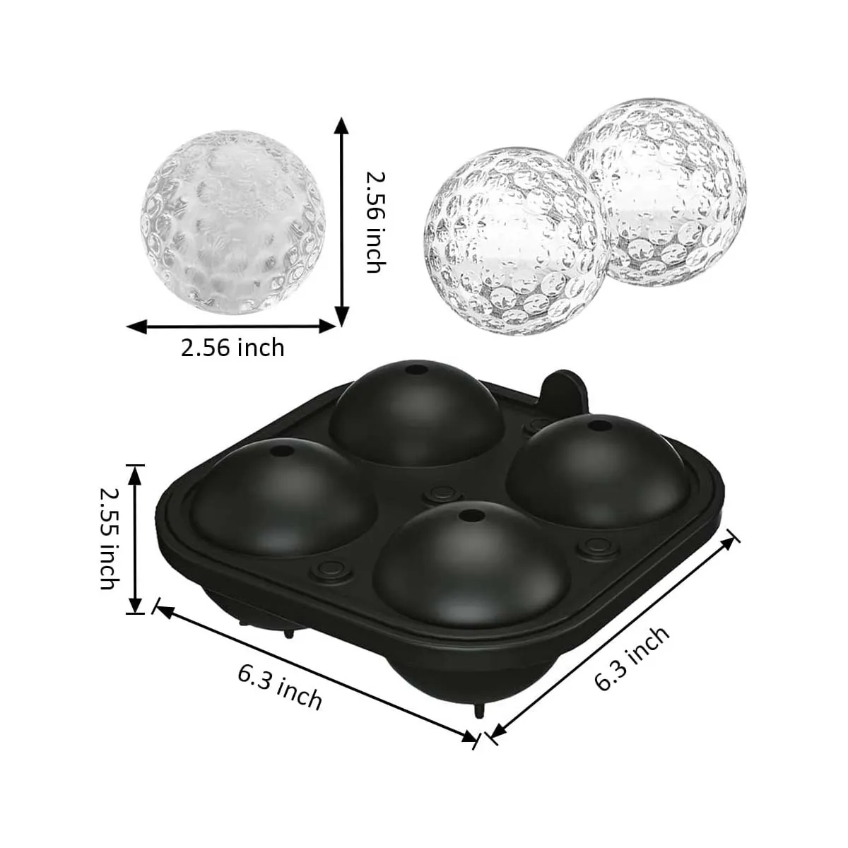 Golf Ball Shaped Ice Cube Tray 3
