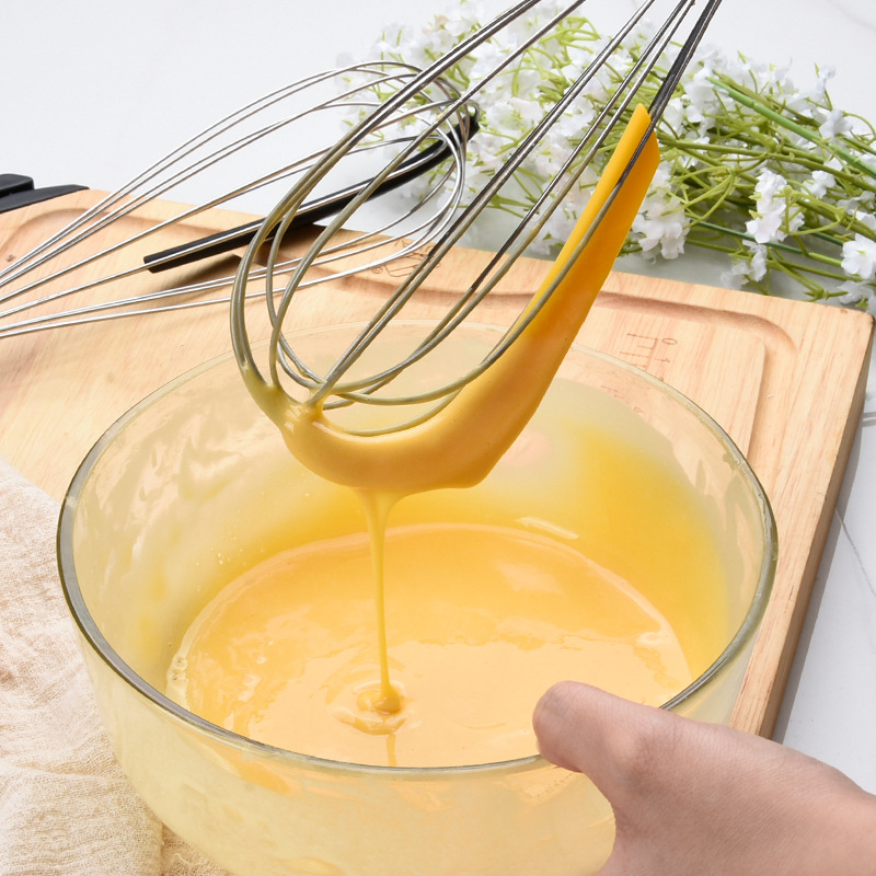 Stainless Steel Egg Beater With Silicone Spatula 3
