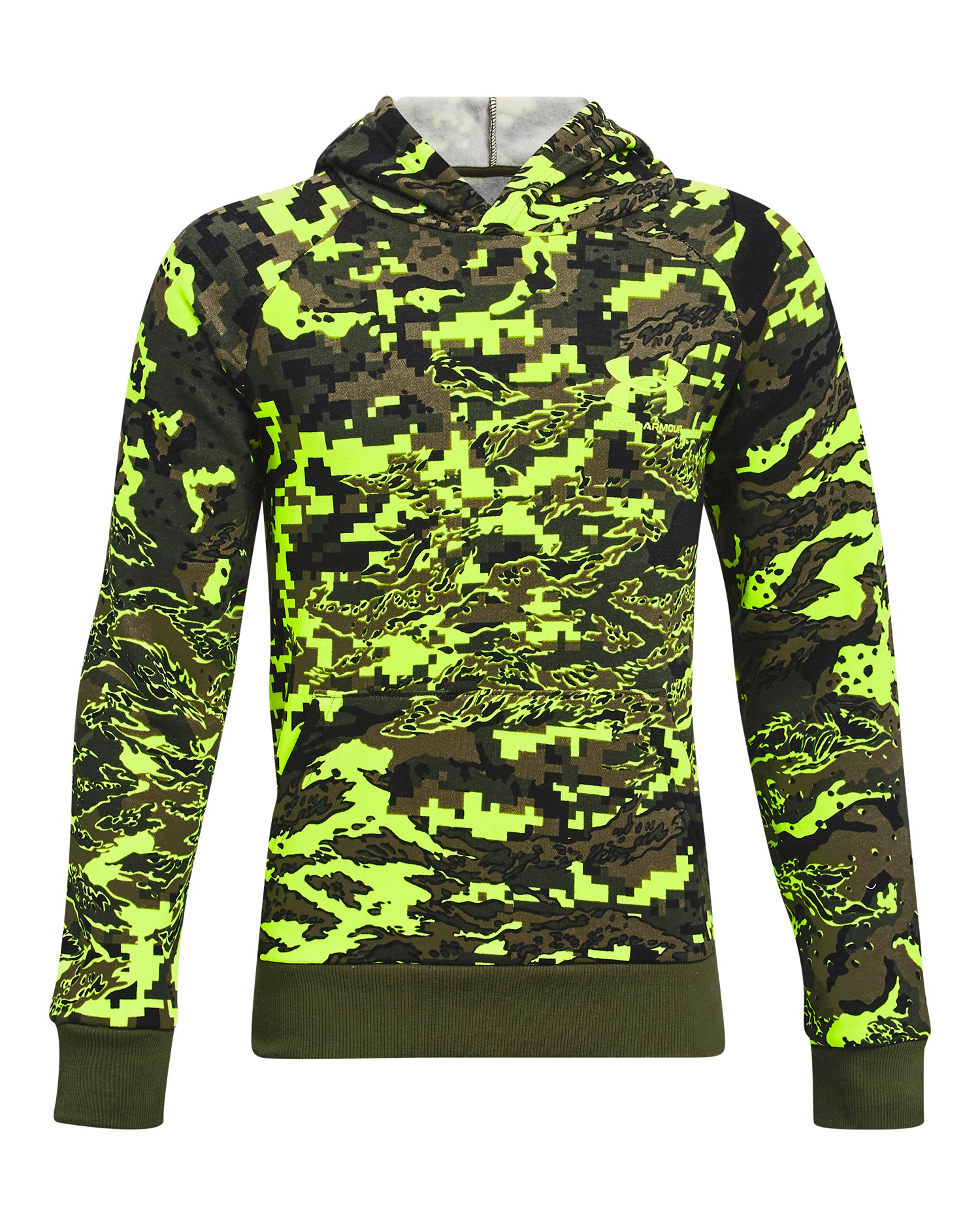 UA Rival Fleece ABC Camo Boys' Hoodie, custom hoodie or sweatshirt with logo imprint 4