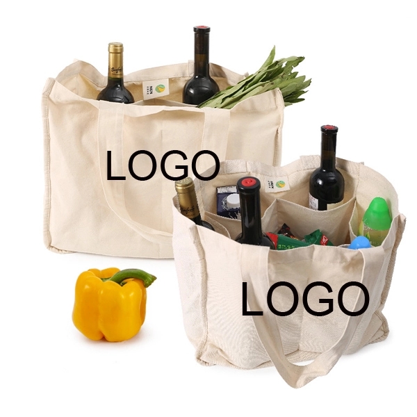 Reusable Canvas Grocery Bags, Inside Sleeves 2