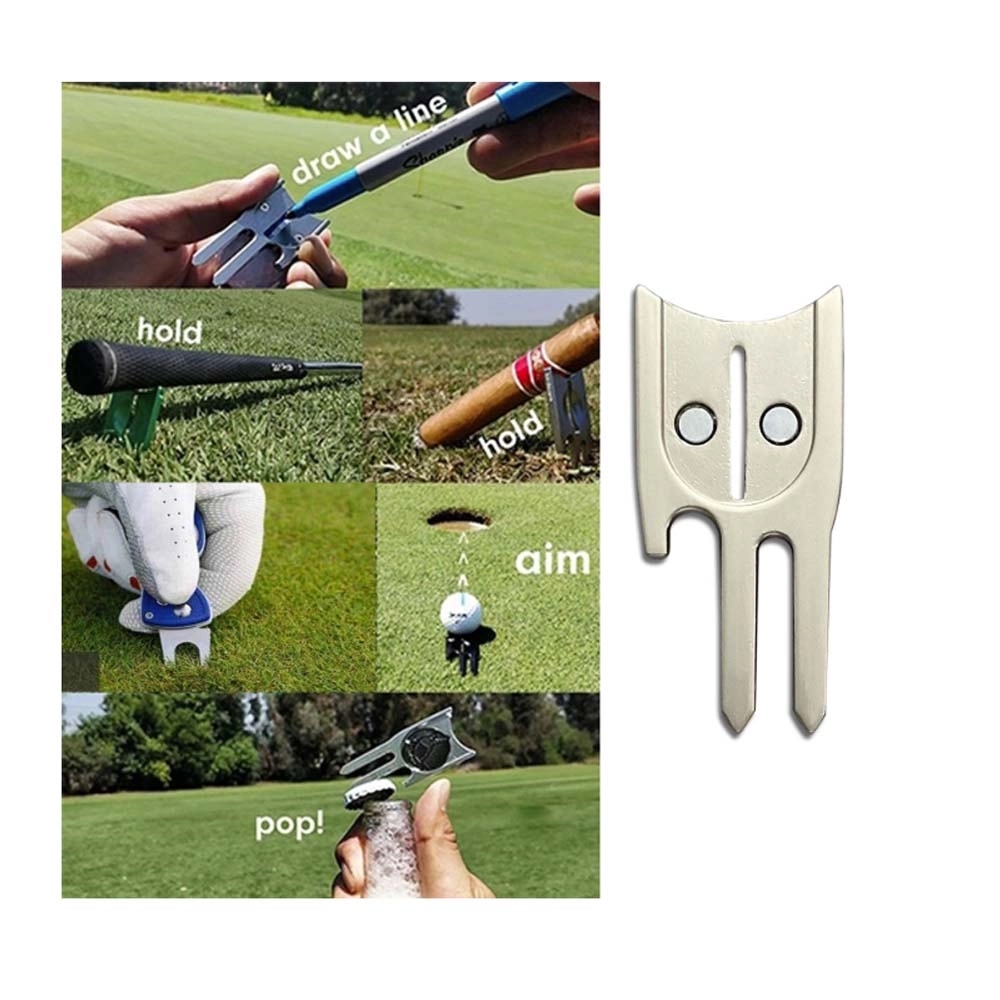 Golf Ball Marker Divot Repair Fixer Bottle Opener 3