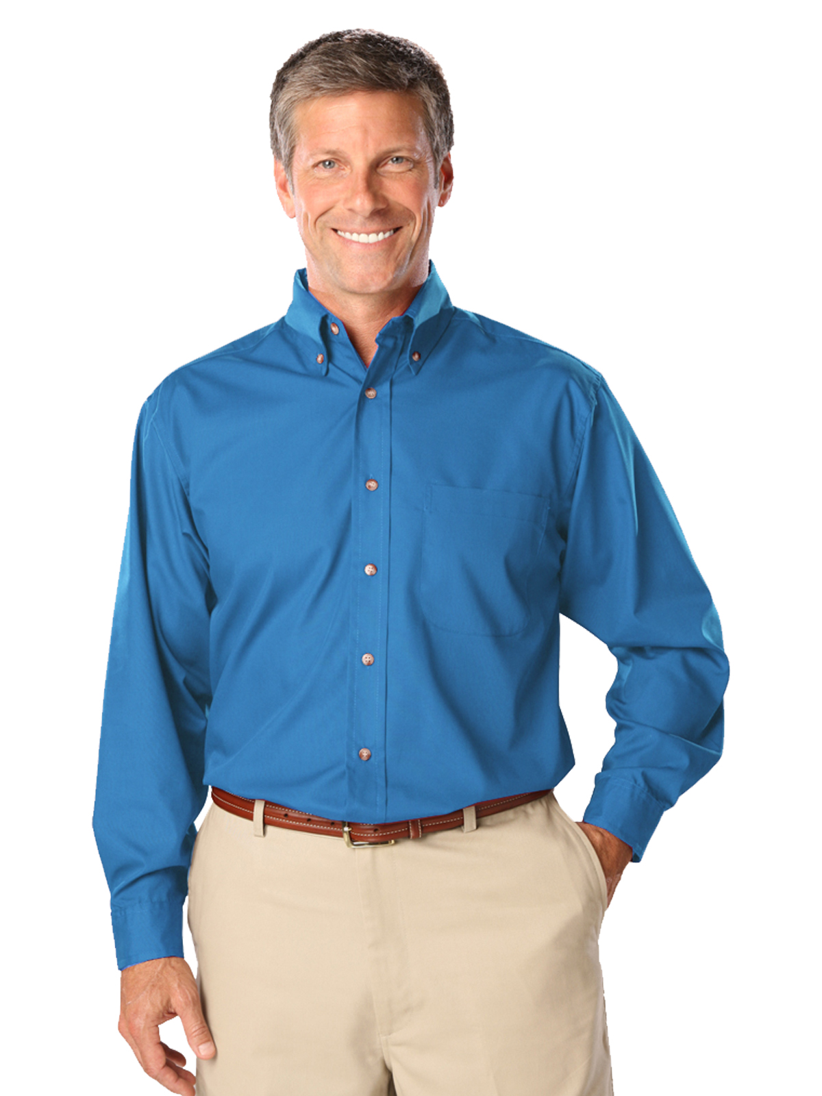 Blue Generation - Men's 1-Pocket Superblend Poplin Shirt 70