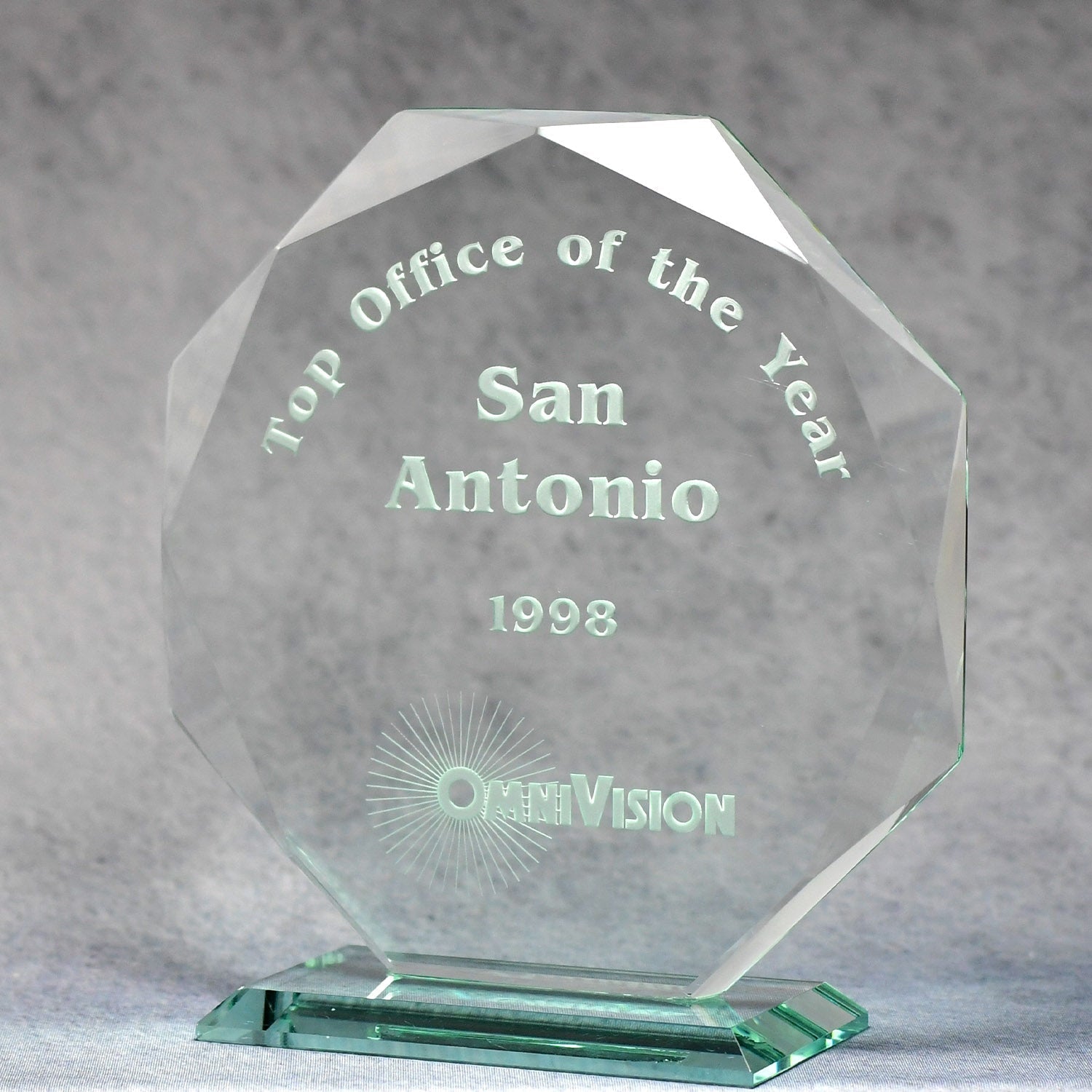 Jade Glass Multi-Faceted Octagon 3