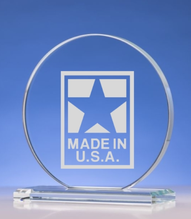 USA Circle Clear Glass Award