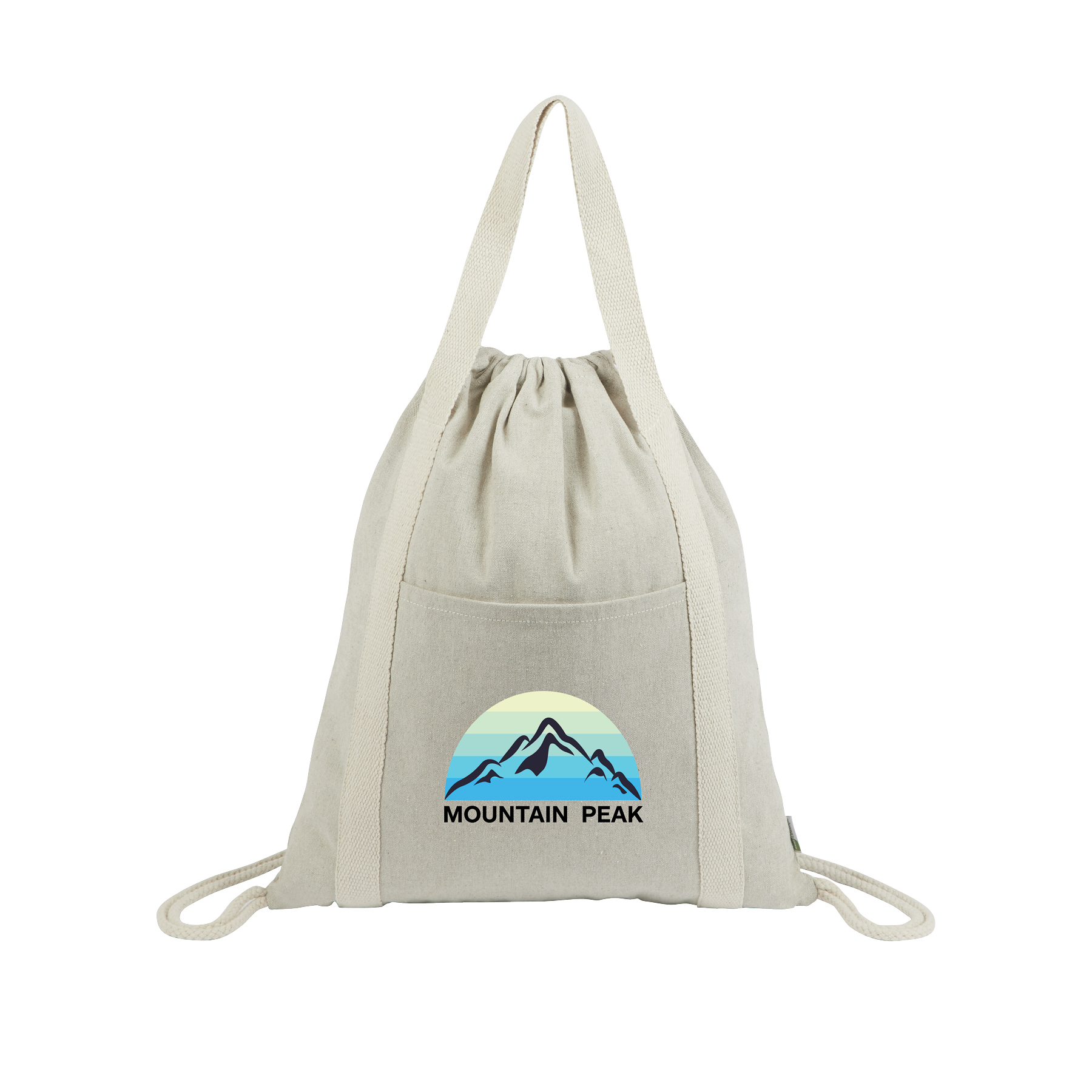 Renew II 9 oz. Recycled Cotton Drawstring Bag 4