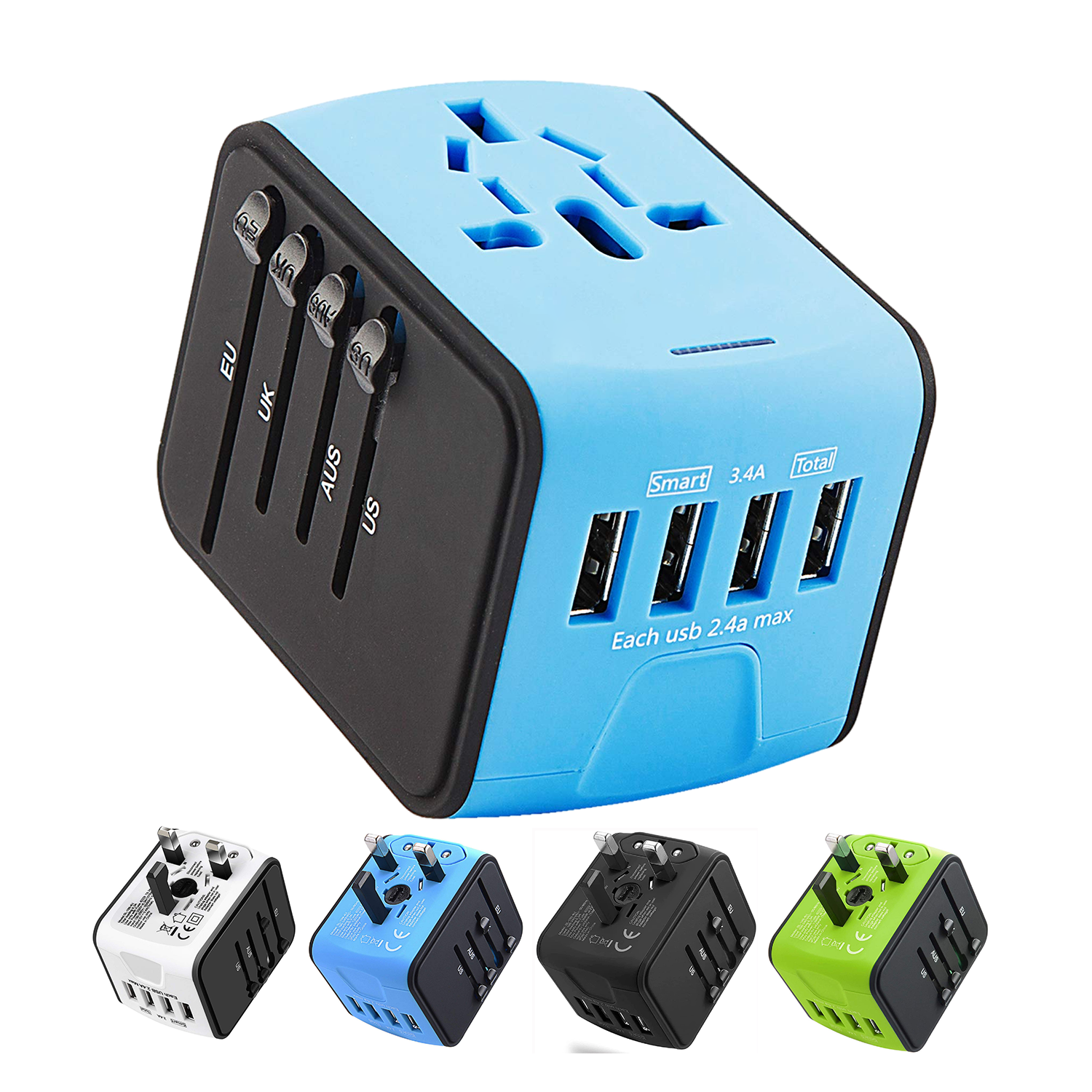 Universal Travel 4 Usb Port Adapter 3