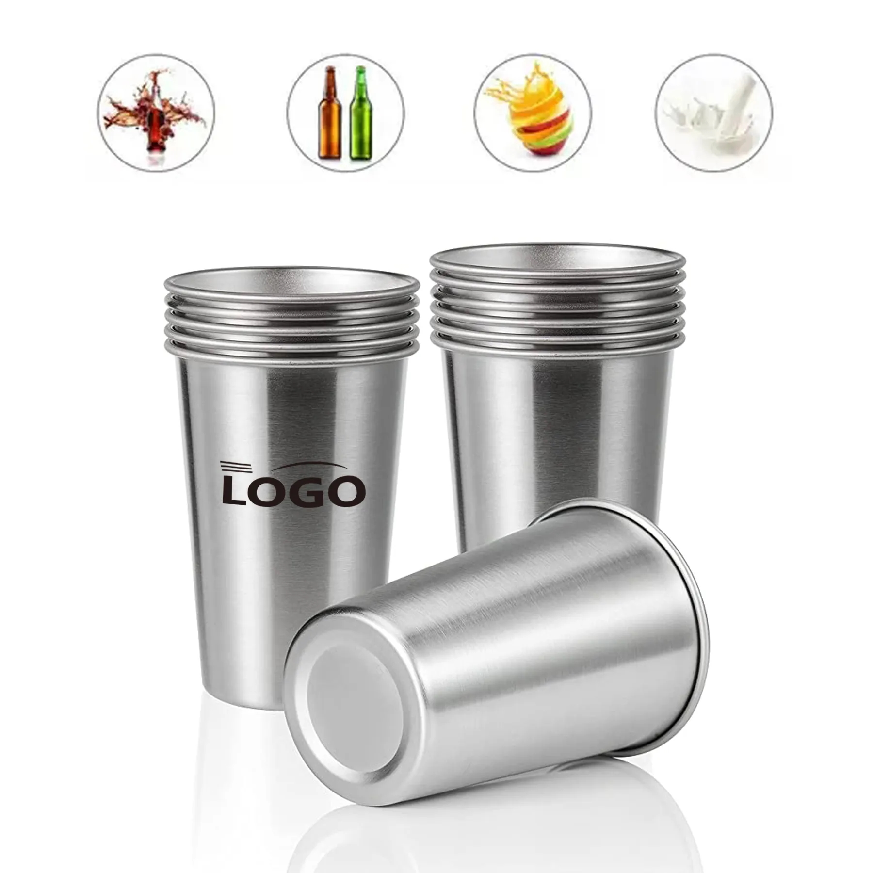 MOQ50 Stainless Steel Pint Cup 16oz 2