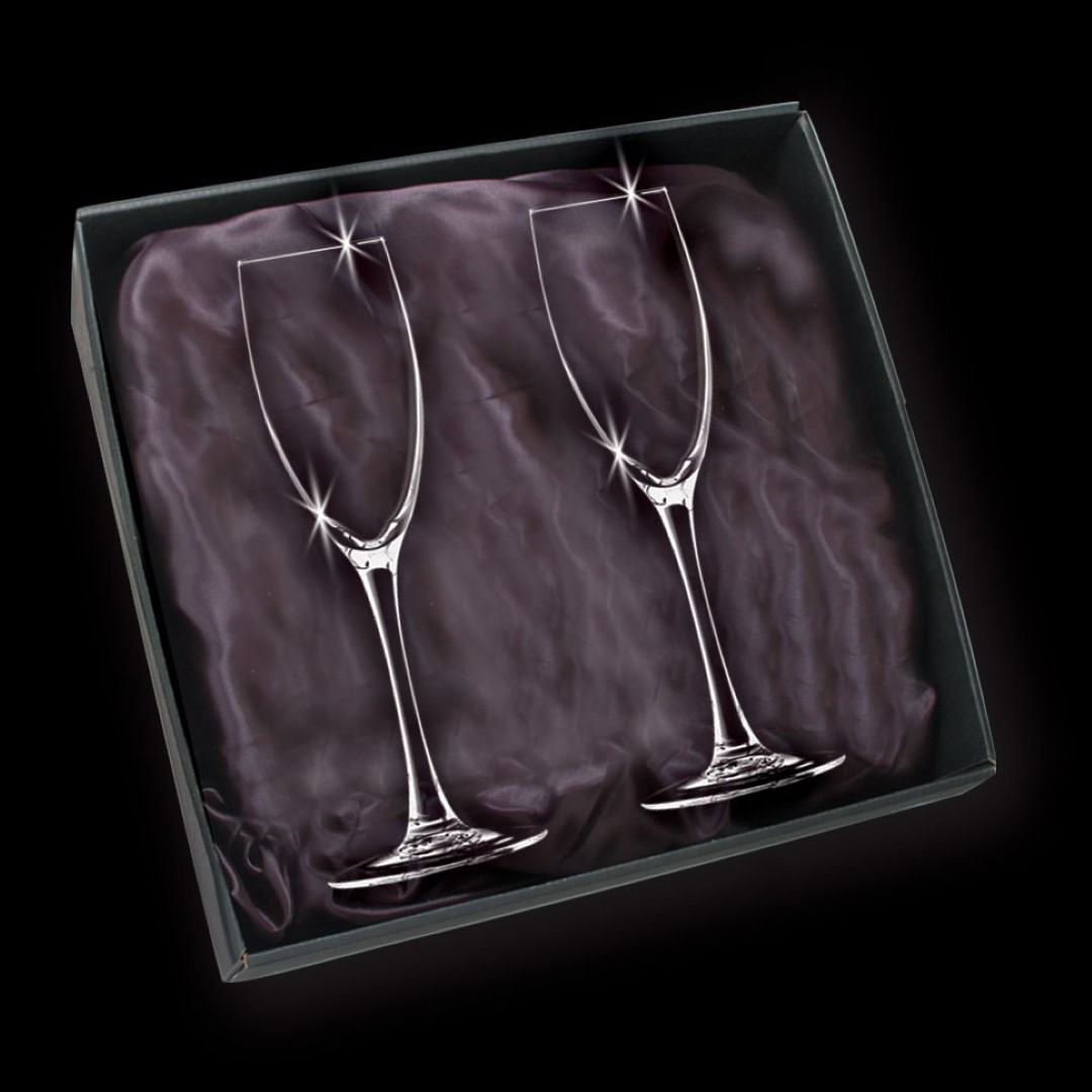 5.75 Oz. Champagne Flute Glass w/Tapered Stem 3