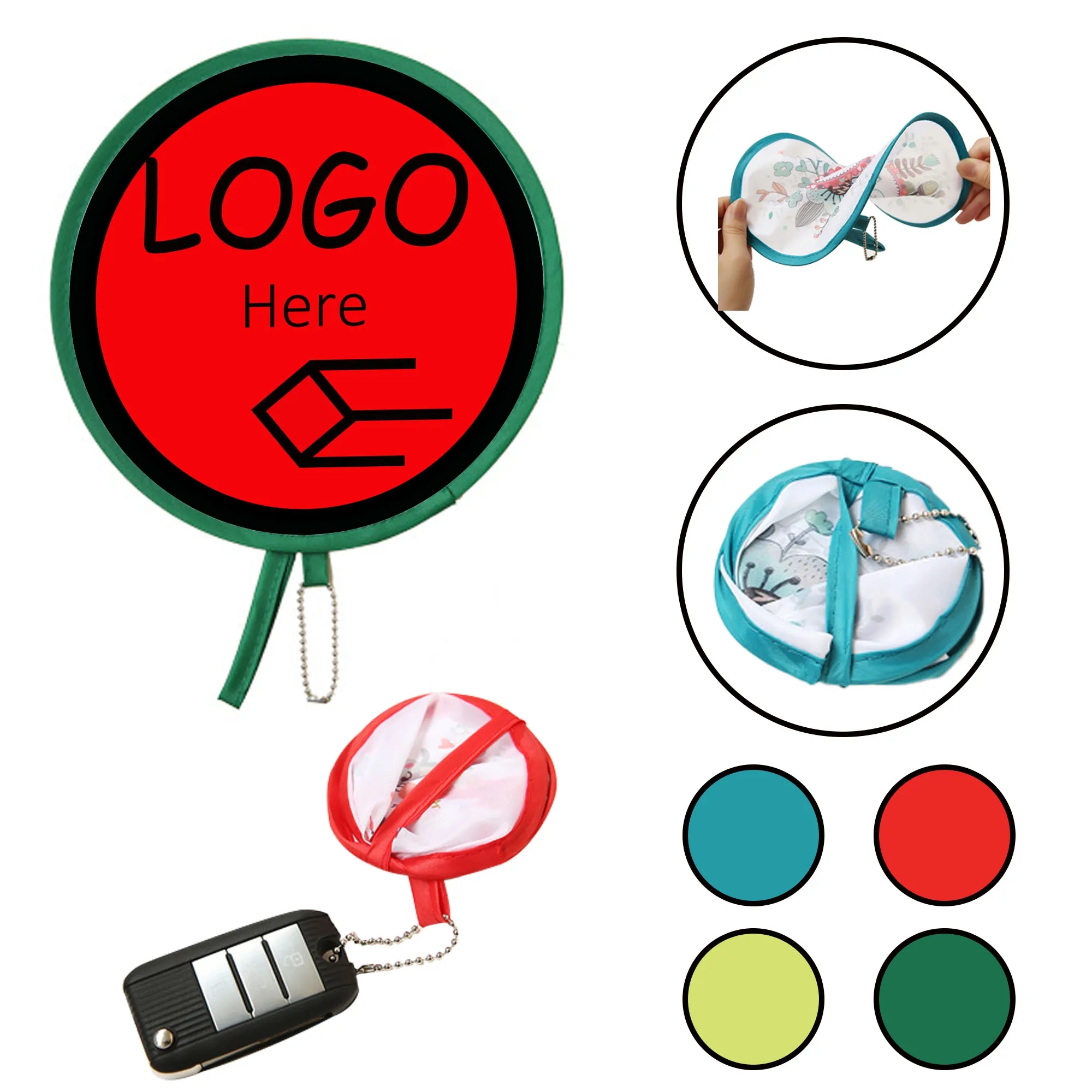 Full Color Summer Cooling Folding Round Fan 3