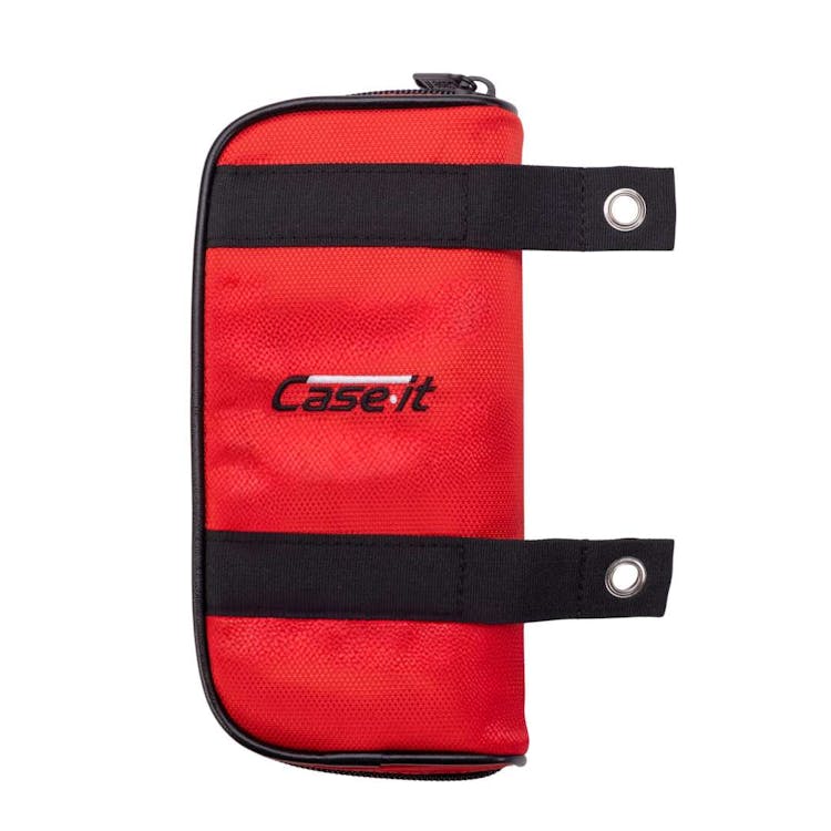 Case-It Pouch Zippered Pencil Case - Clear Red 1
