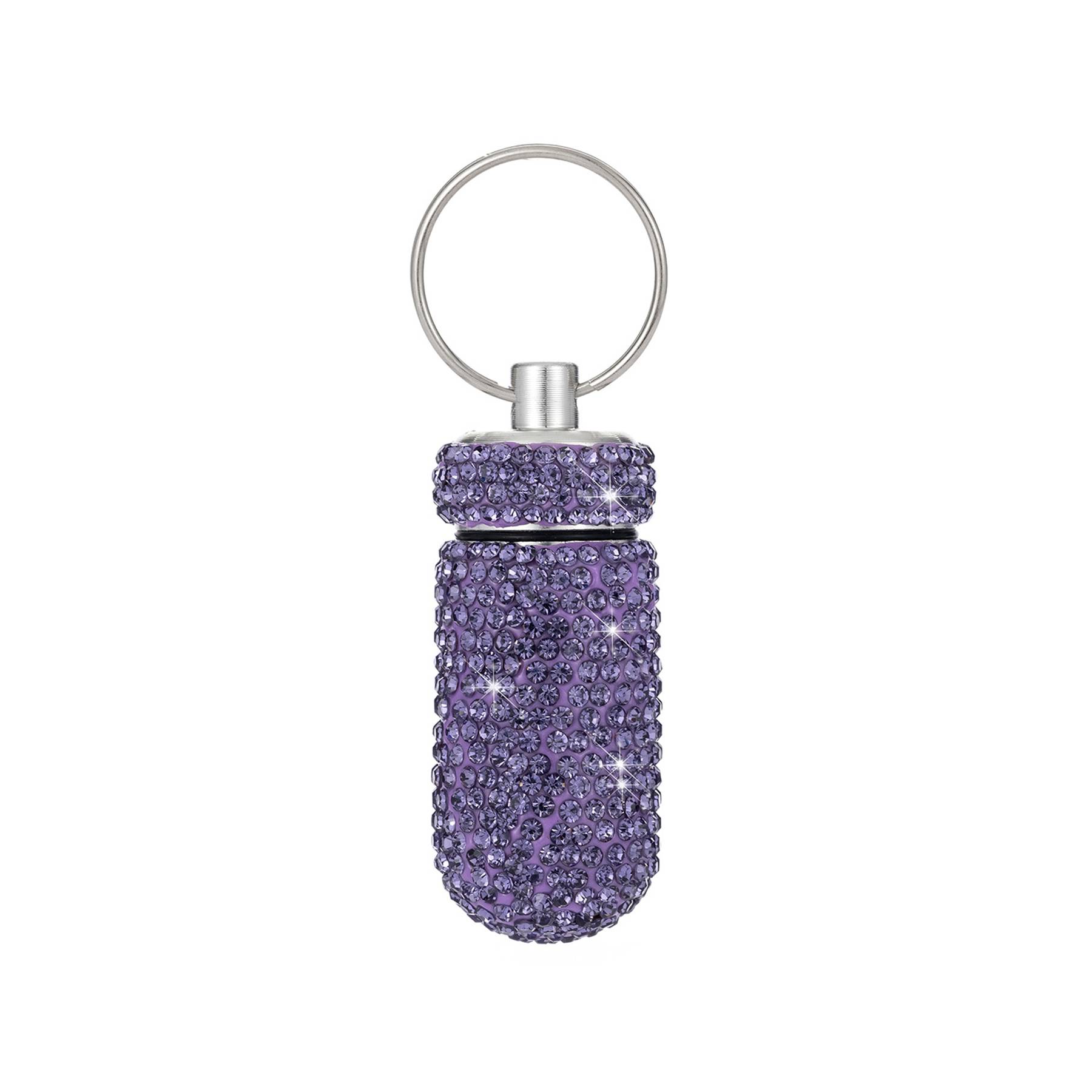 Alloy pill box with diamond set 8