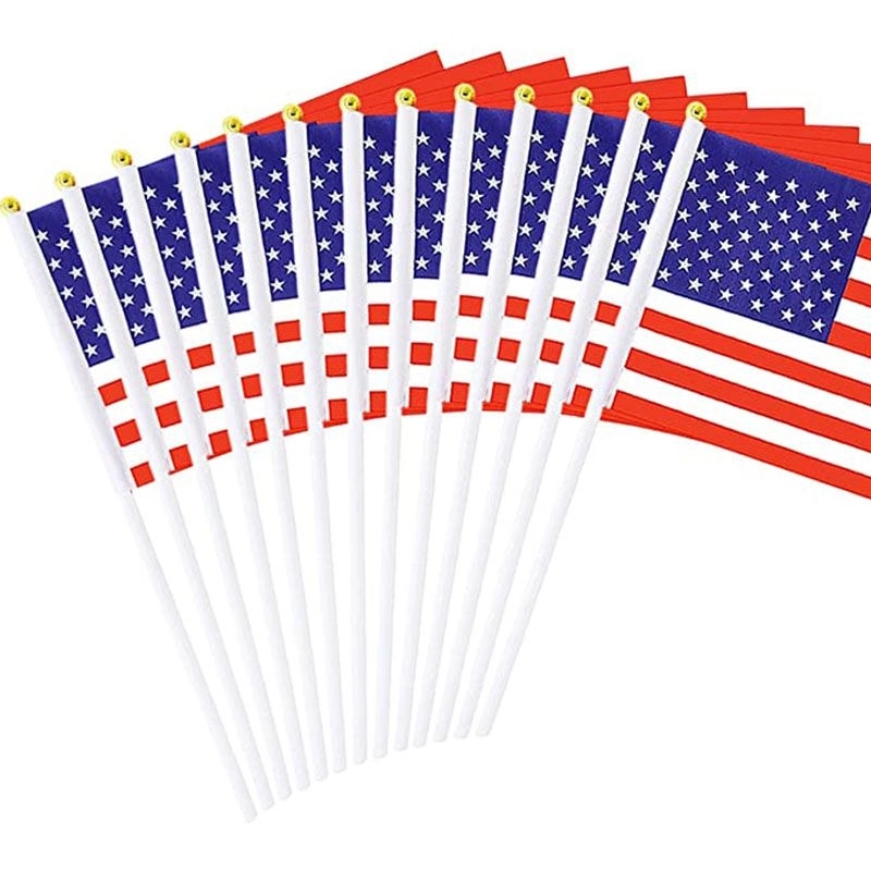 American Handheld Flags With Plastic Stick 2
