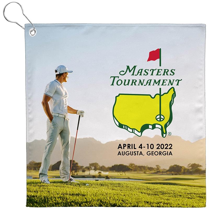 12x12 Sublimated Golf Towel w/Grommet 200GSM 1