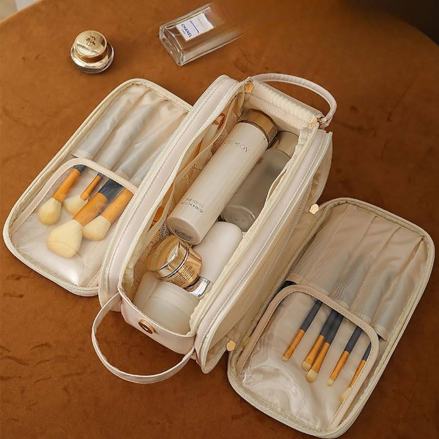 Large PU Leather Waterproof Toiletry Makeup Bag 6