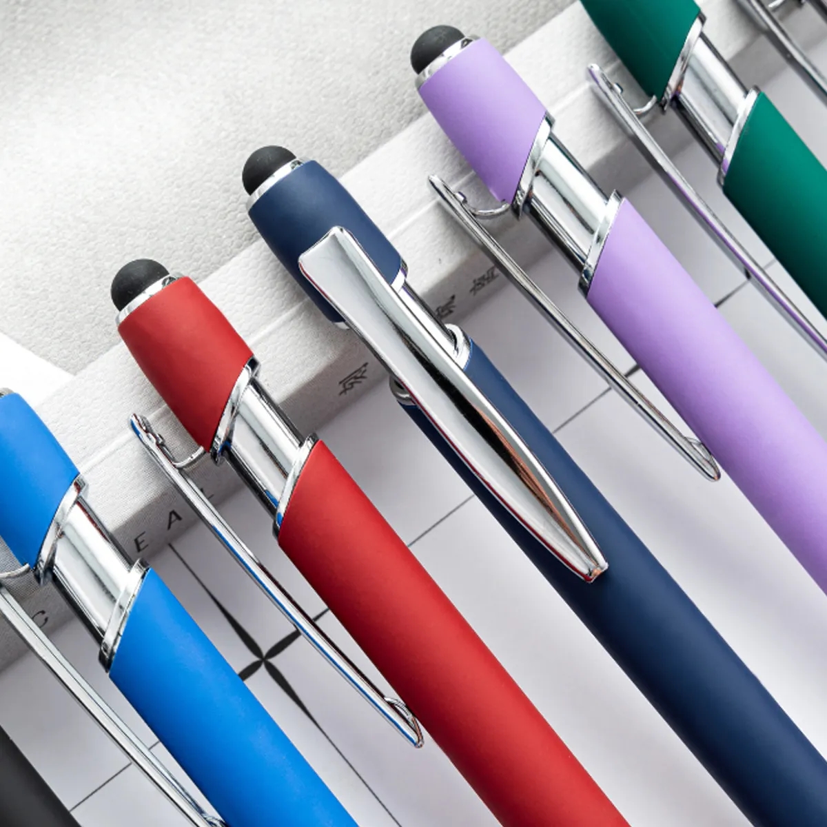 Pen 2In1 Stylus Retractable Ballpoint W/ Tip 5