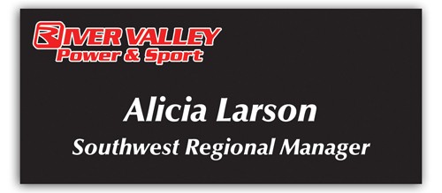 Full Color Name Badge w/ Personalization (1.75"X4") Rectangle