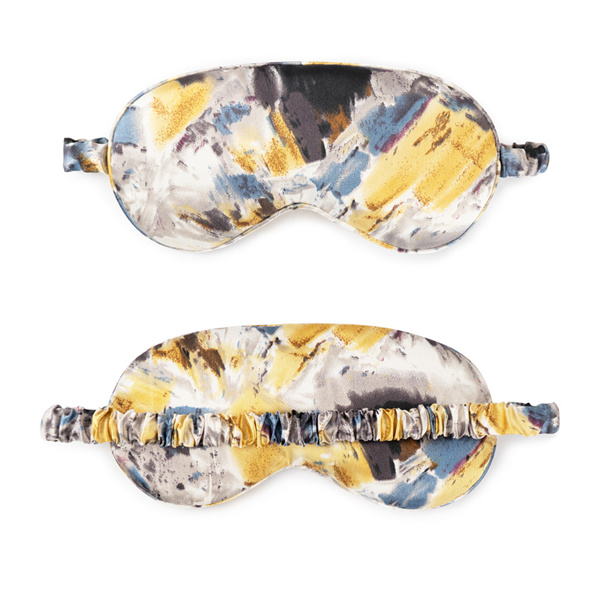 Patterned Imitation Silk Travel Sleep Eye Mask 7