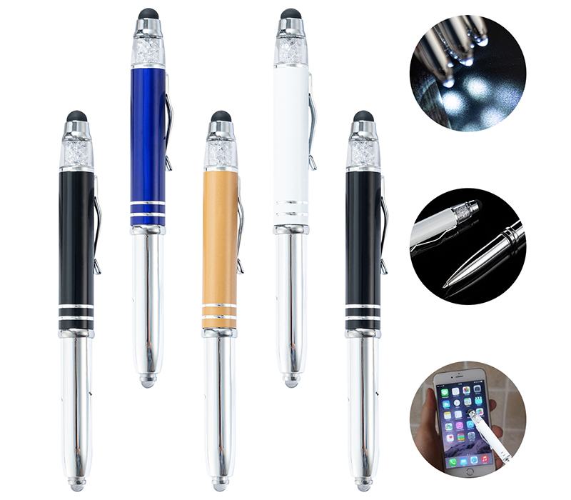 3-in-1 Custom Printed Stylus Pen with LED Light 8