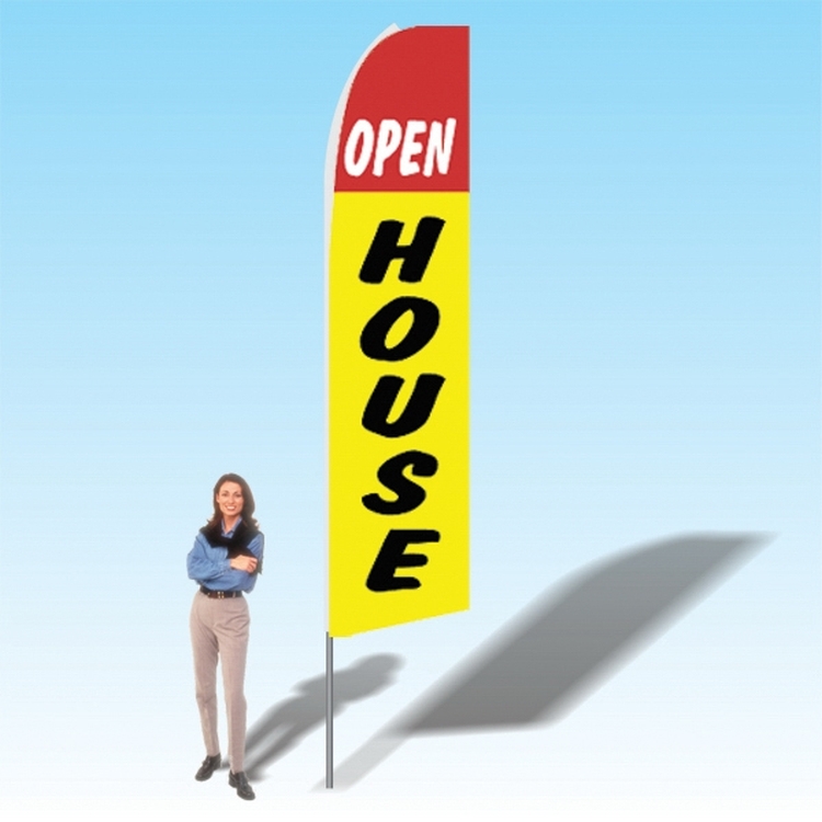 15FT Open House Yellow Advertising Banner Flag 2