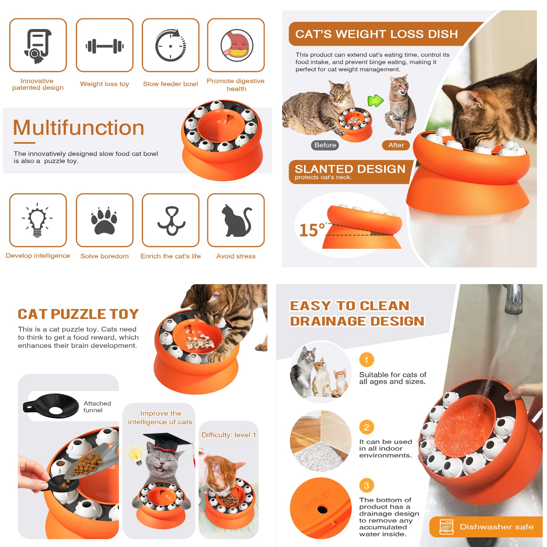 Smart Cat Toy Slow Food Bowl 2
