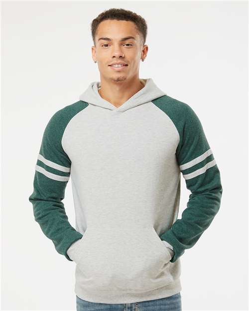 Unisex Nublend® Varsity Colorblocked Raglan Hooded Sweatshirt - 97CR 24