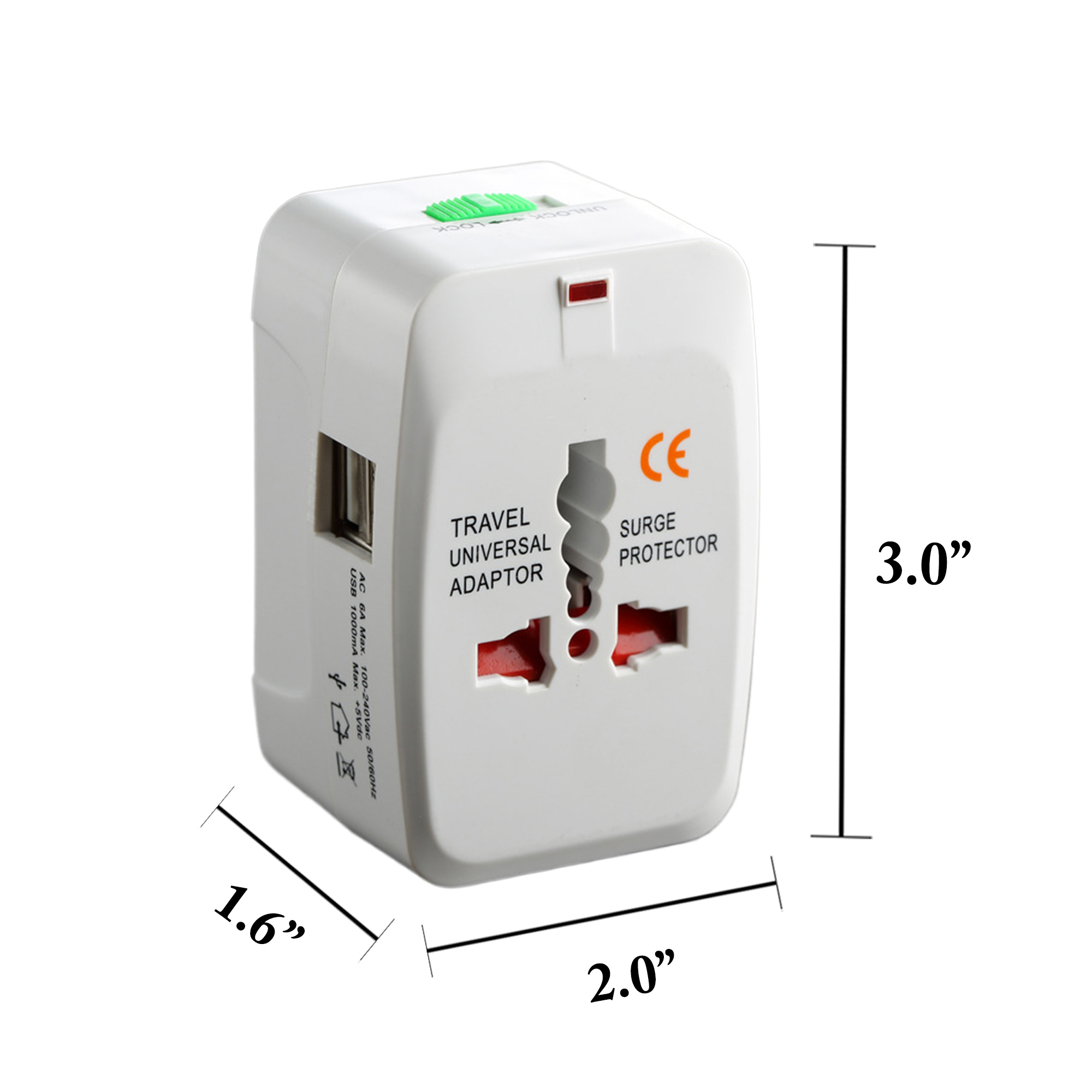 Universal Dual USB Travel Adapter 2