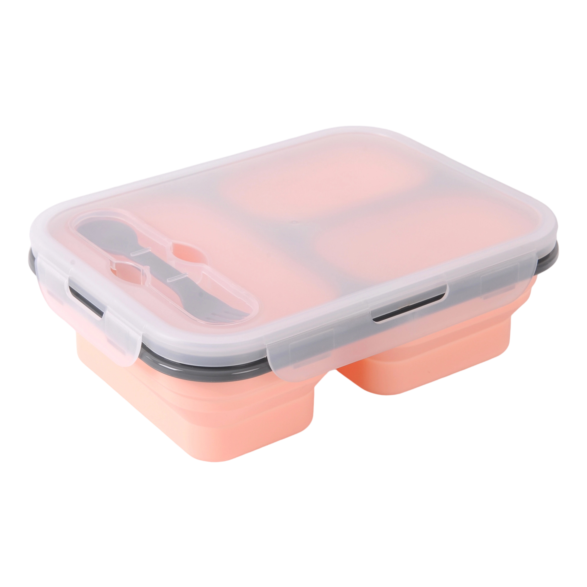 Collapsible Food Grade Silicone Lunch Box 9.36" x 6.83" x 1.37" 7
