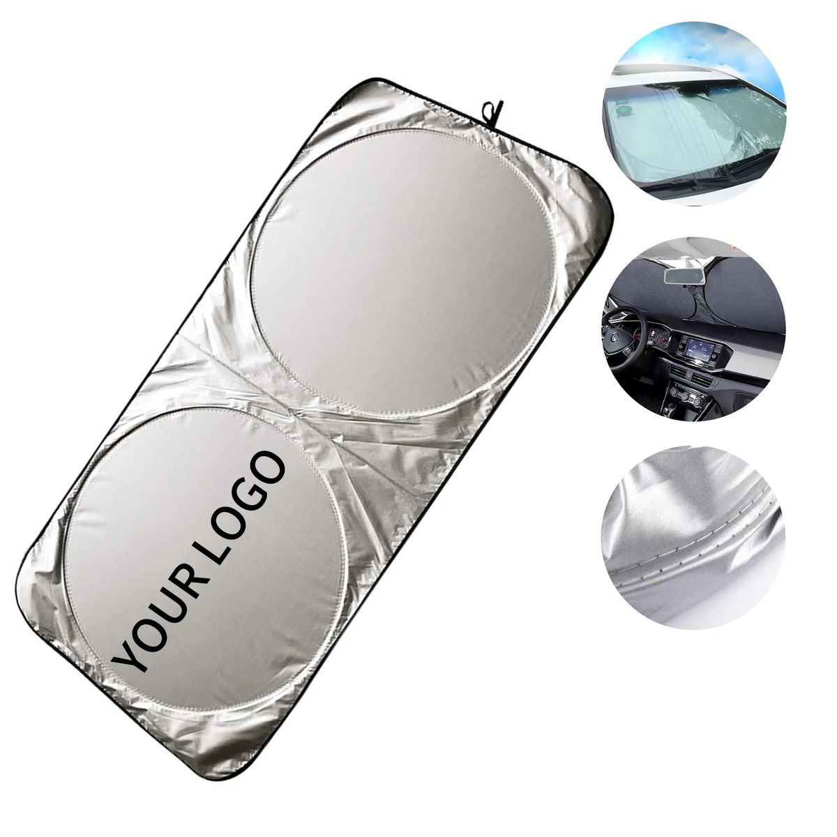Foldable Full Color Car Sun Shade With Carry Bag 3