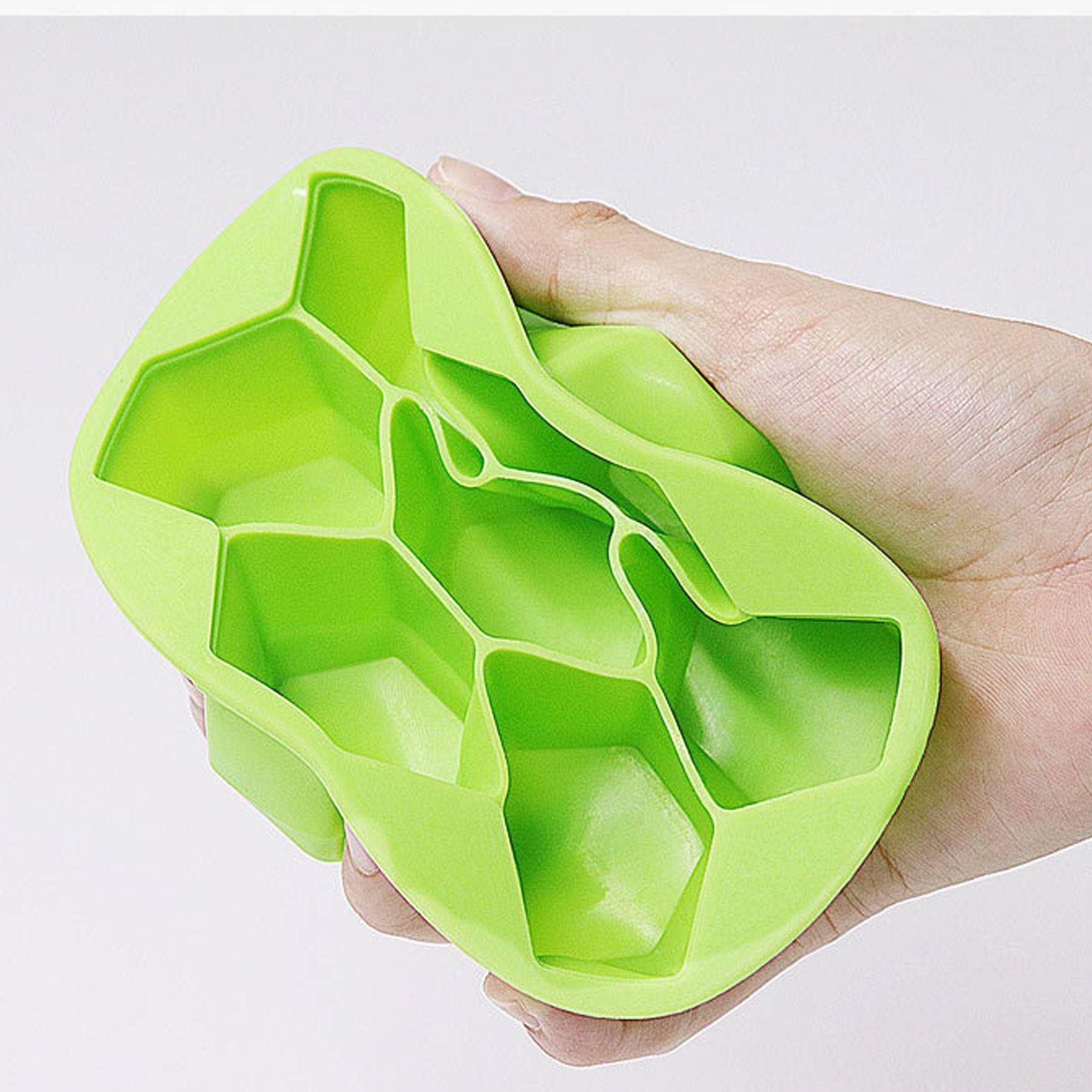 Silicone Honeycomb Ice Cube Tray Mold w/ Lid 15