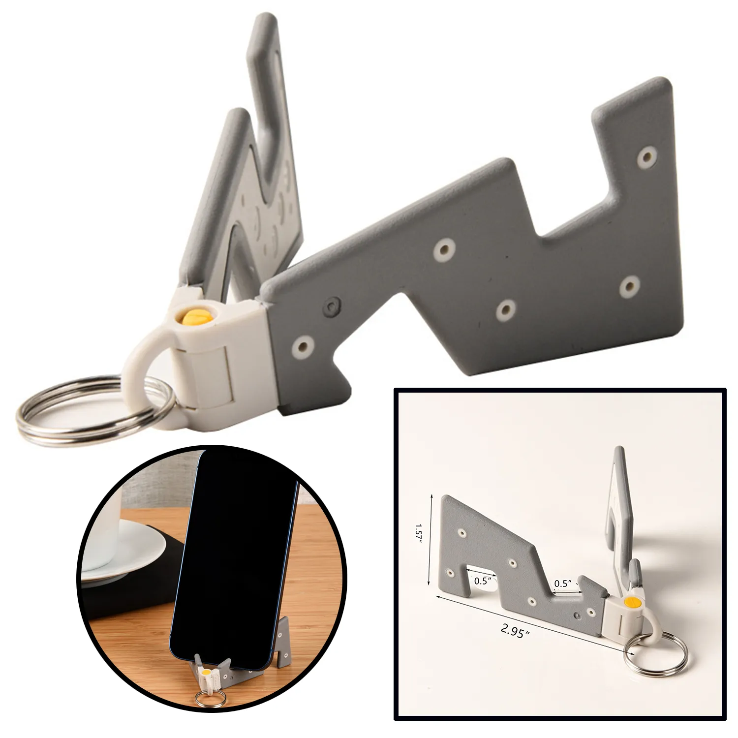 Multifunctional Keychain Mobile Phone Bracket 2