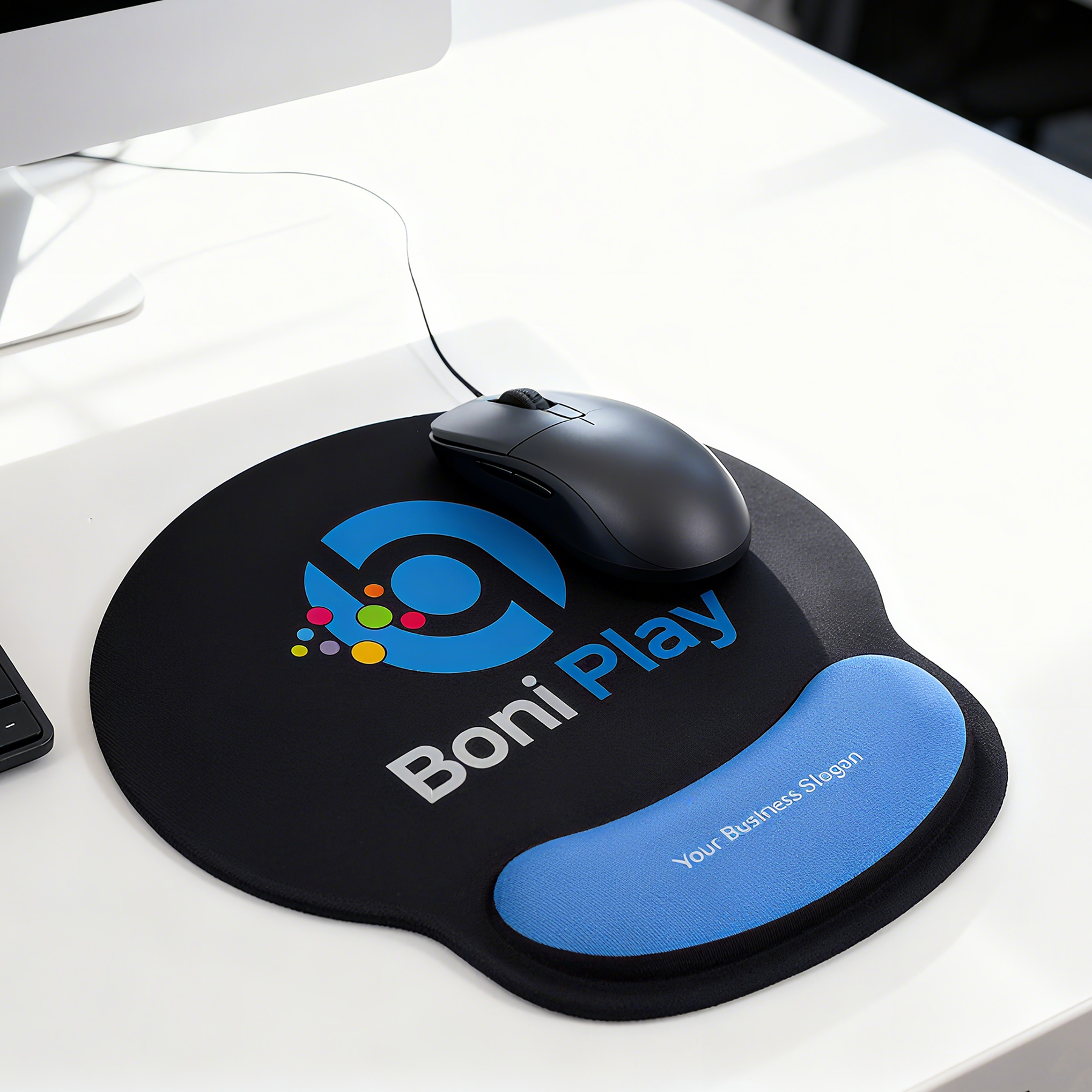 Full Color Ergonomic Mouse Pad With Wrist Rest 5