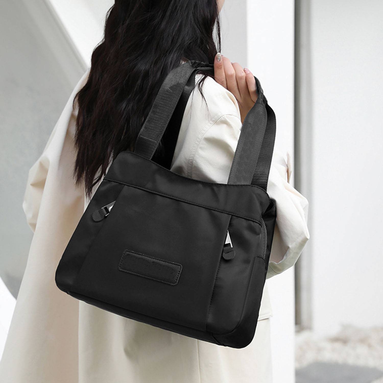 Spacious Multi-Layer Storage Waterproof Oxford Tote Bag 7