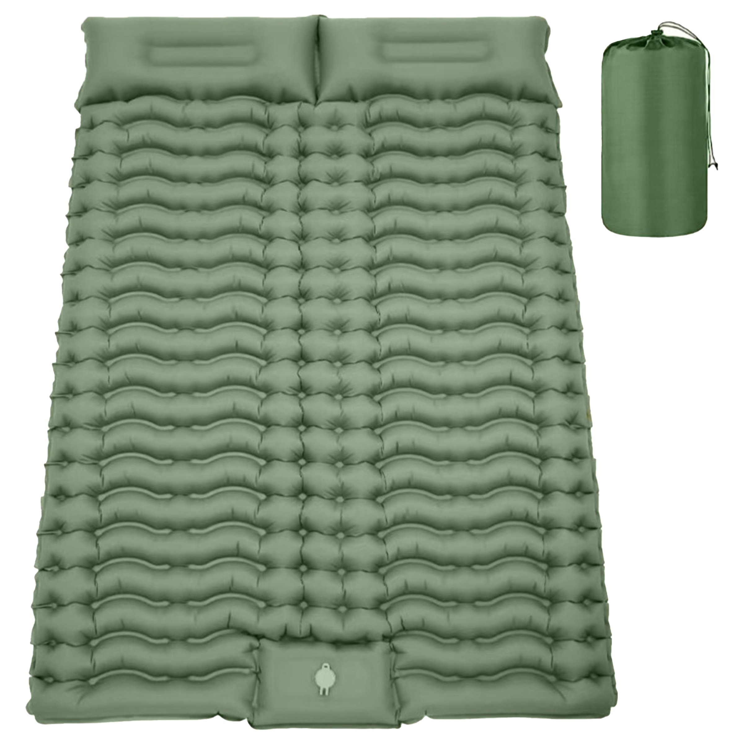 Nylon Portable Double Wave Inflatable Sleeping Mat 4