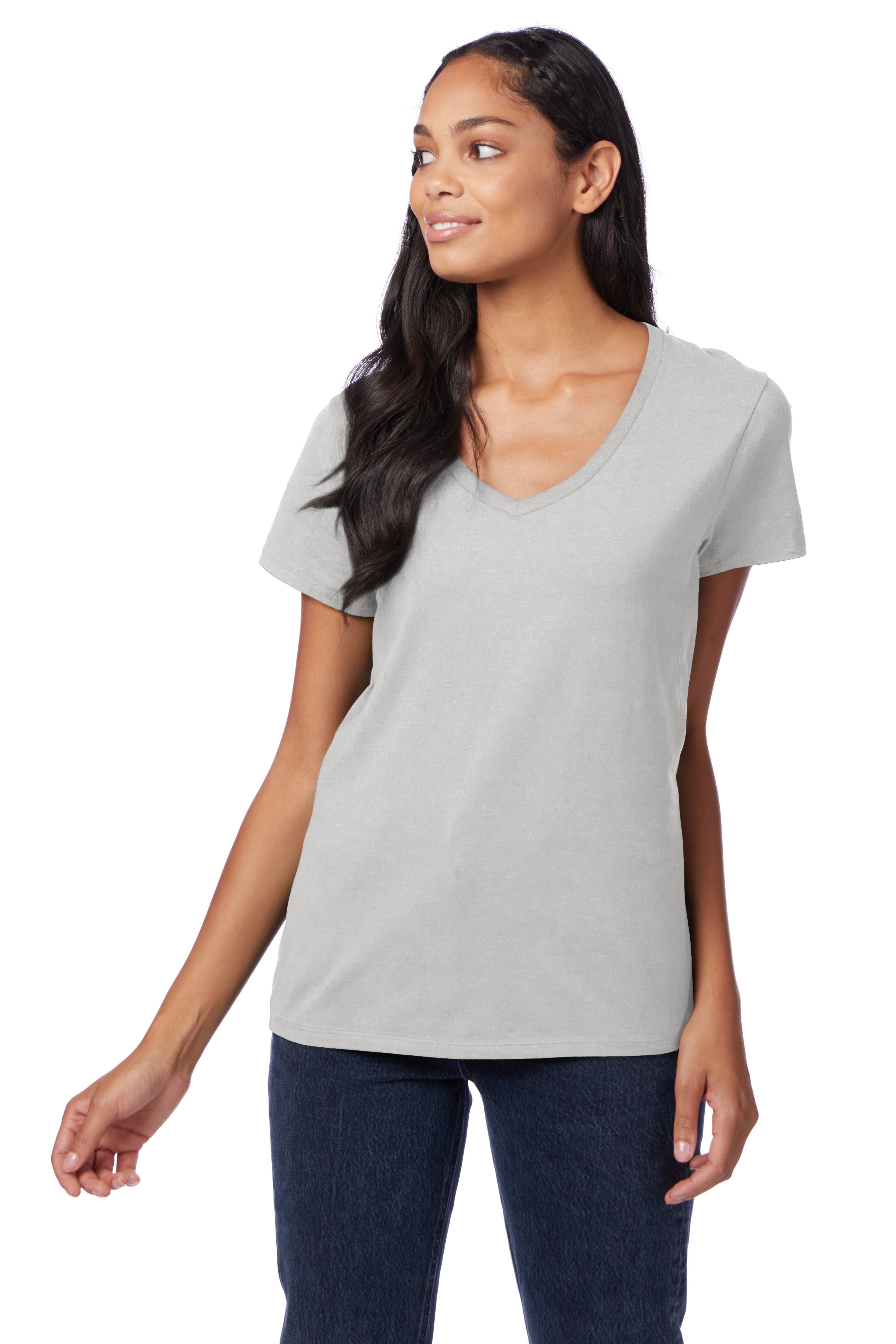 Hanes Perfect-T Women's Short Sleeve V-neck T-shirt 8