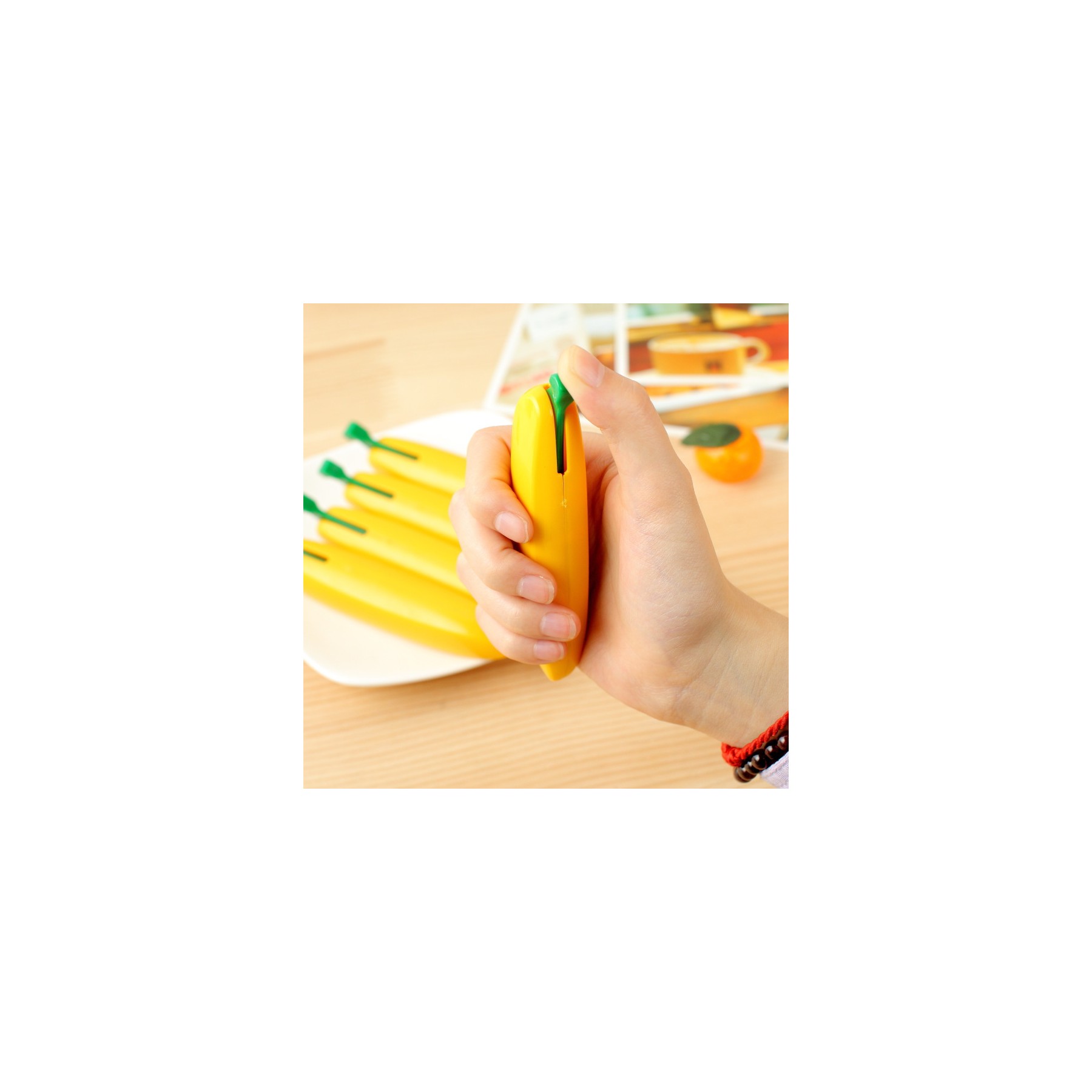 Plastic Banana Shaped Ballpoint Pen 2