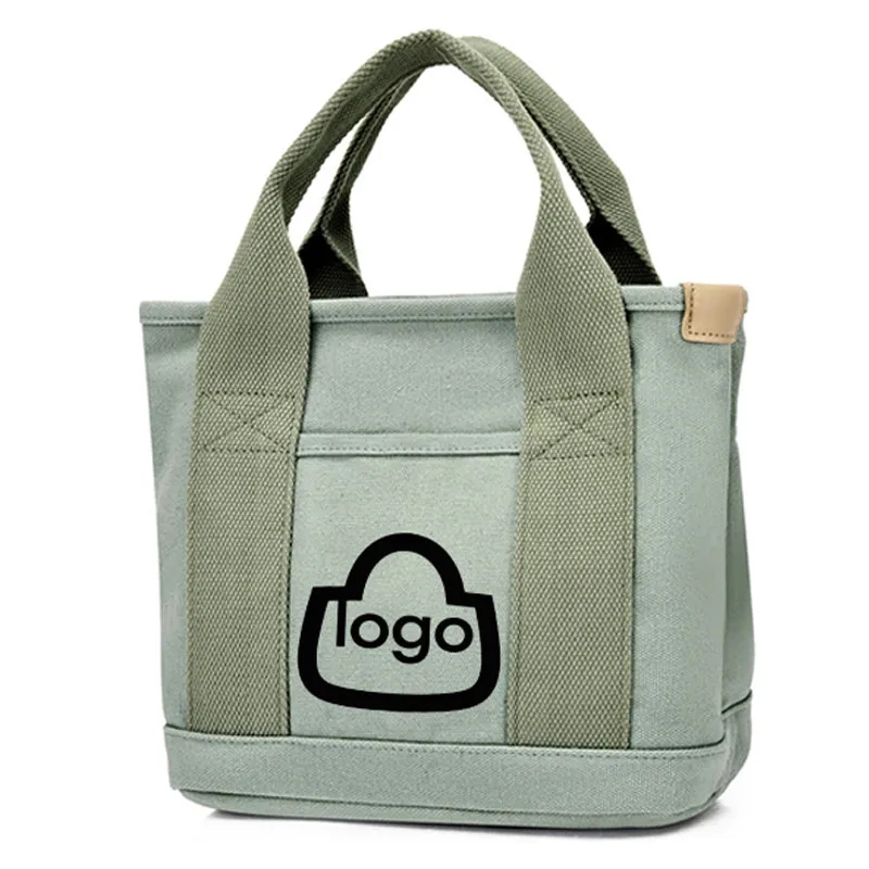 Mini Canvas Tote Bag, custom tote bag with logo imprint 3