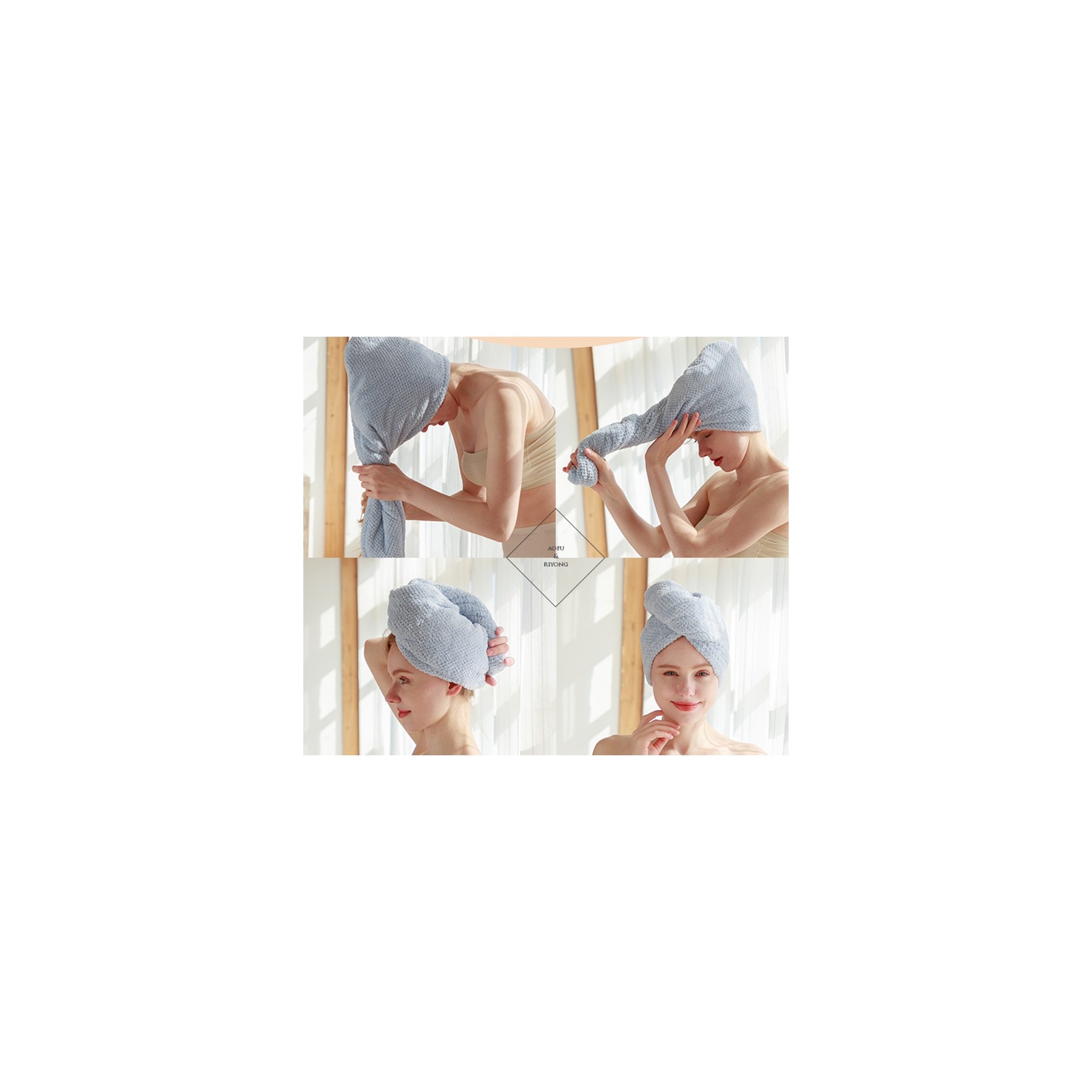 Quick Dry Hair Cap Towel 3