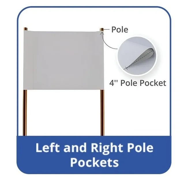 Polyester Fabric Banners-Left and Right Pole Pocket(1Ftx1Ft) 5
