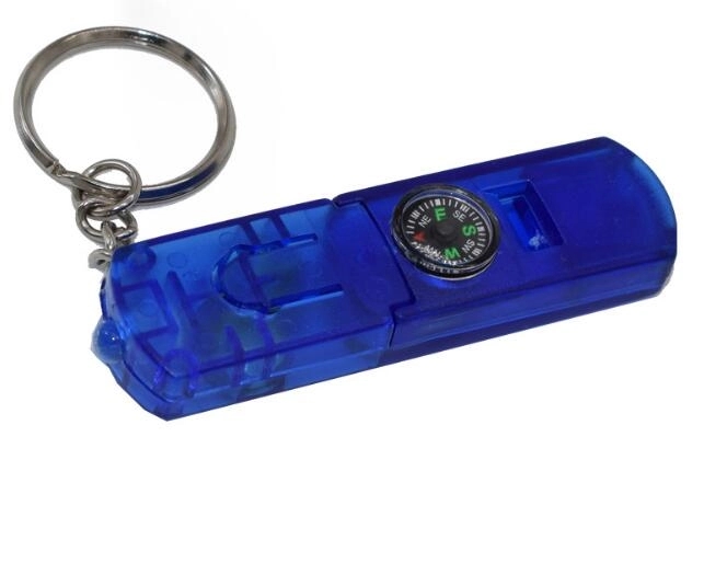 Whistle, Light & Compass Safety Keychain 7