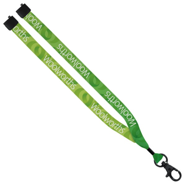 3/4" rPET Dye-Sublimated Lanyard w/ Metal Crimp & Metal Split-Ring 38