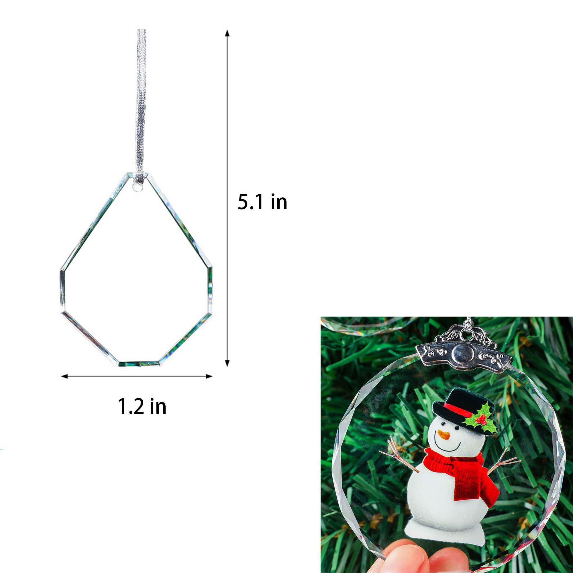 Christmas Crystal Tree Ornaments Decor 23