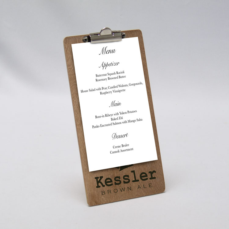 5" x 10" Check/Menu Holder With Clip